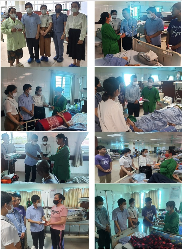 NHÓM CÁC GIA ĐÌNH THĂM, ĐỘNG VIÊN VÀ HỖ TRỢ BỆNH NHÂN CÓ HOÀN CẢNH KHÓ KHĂN