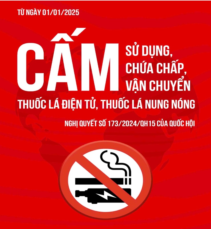 CHÍNH THỨC CẤM SỬ DỤNG, CHỨA CHẤP, VẬN CHUYỂN THUỐC LÁ ĐIỆN TỬ, THUỐC LÁ NUNG NÓNG