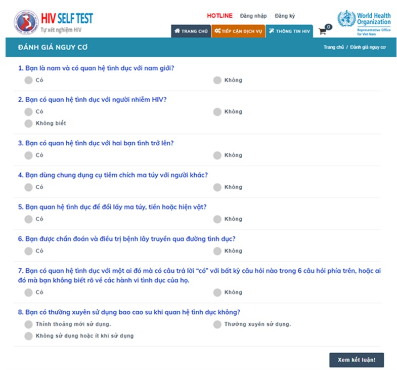 HƯỚNG DẪN NHẬN MIỄN PHÍ BỘ KIT TỰ XÉT NGHIỆM HIV TẠI NHÀ