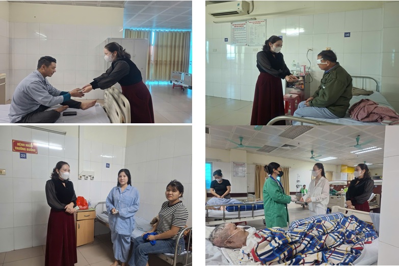 GIA ĐÌNH EM MINH PHƯƠNG CHIA SẺ,  TIẾP SỨC CHO CÁC  BỆNH NHÂN KHÓ KHĂN