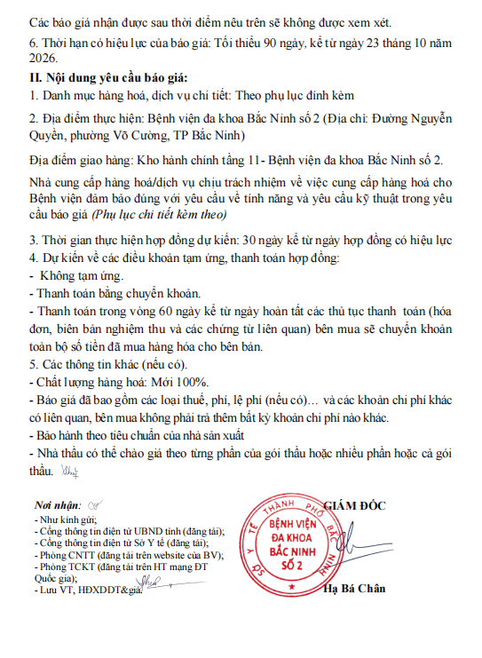 Yêu cầu báo giá Gói thầu: Mua sắm trang thiết bị phục vụ công tác quản ...